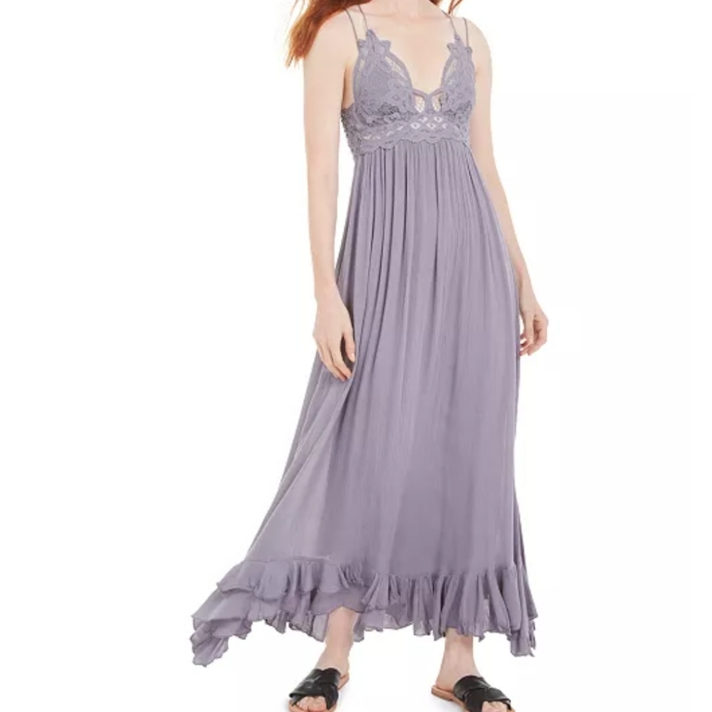 Free People Adella lace maxi dress